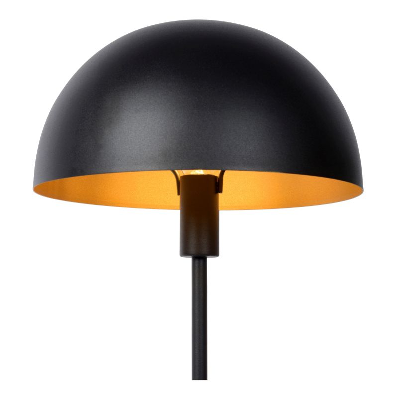 Lucide SIEMON - Stolná lampa - Ø 25 cm - 1xE14 - Čierna